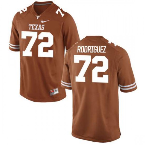 Mens Texas Longhorns #72 Elijah Rodriguez Game NCAA Jersey Orange
